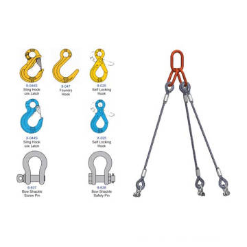 Three-Leg Bridle Mechanically Spliced Wire Rope Sling